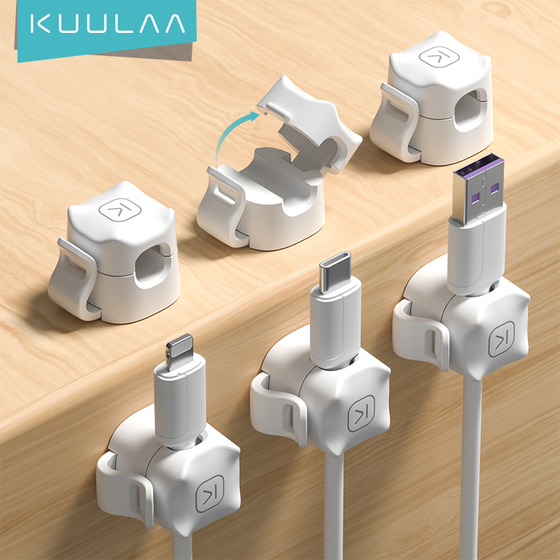 Desk Cable Clip - KUULAA 3/6 Pcs Cable Clip Cable