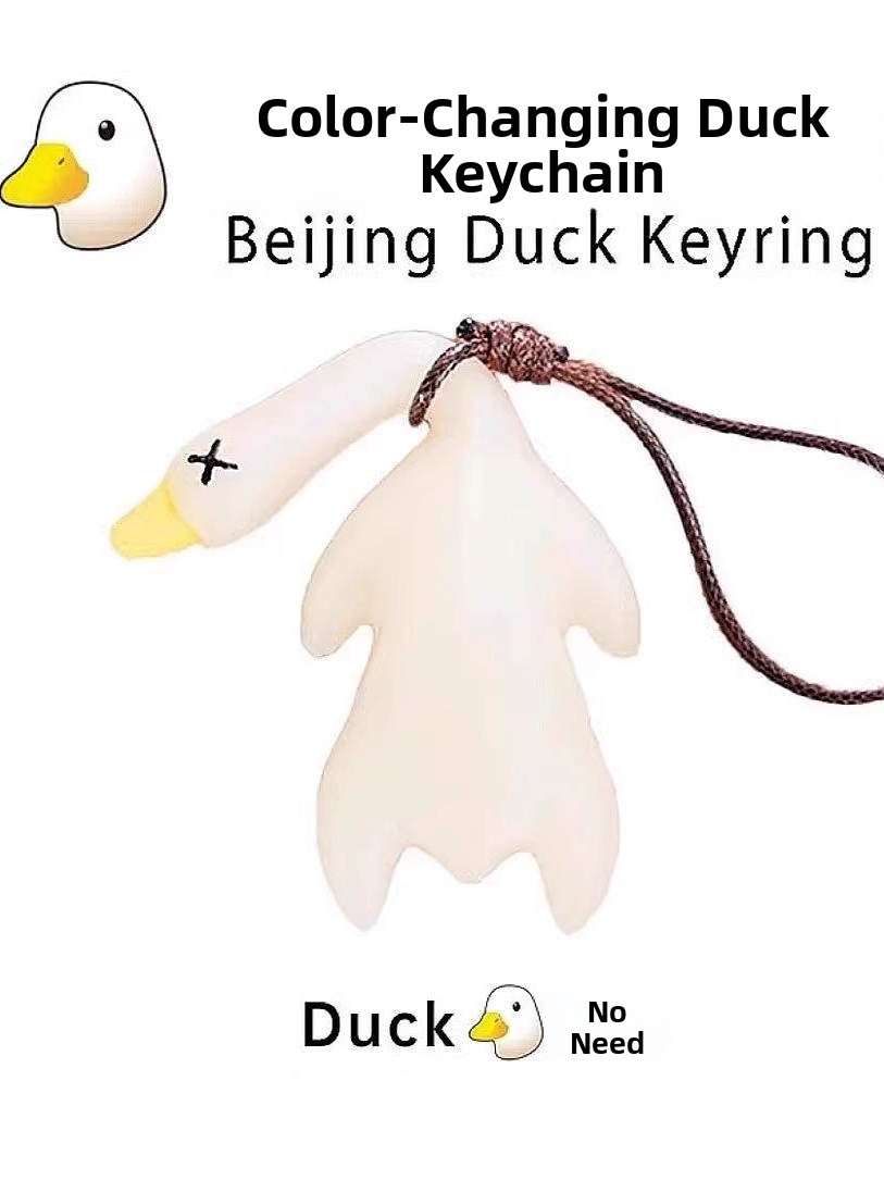 Tech Keychain Accessories - Black Tech UV Reactive Roast Duck