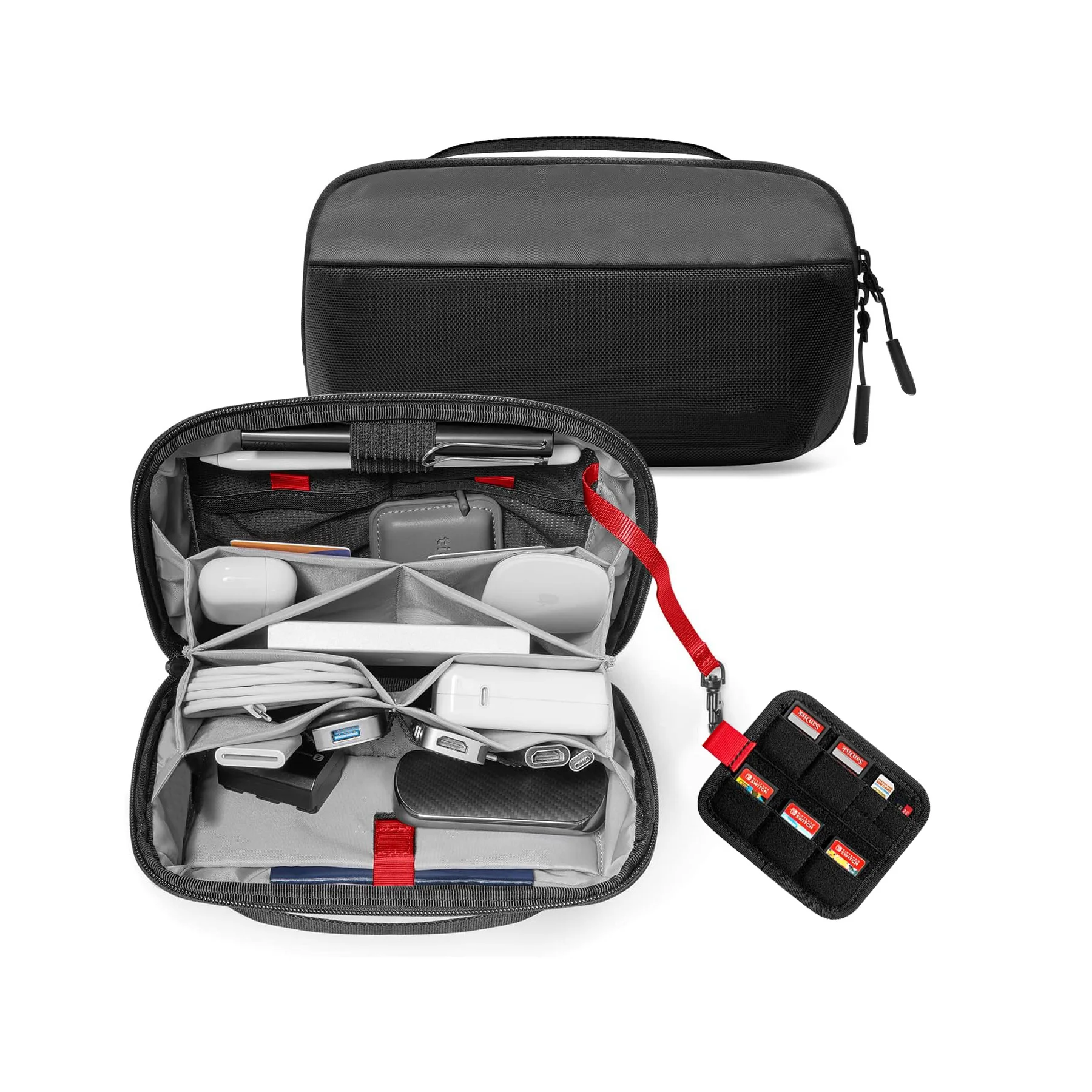 Tech Accessories Travel Case - Travel Tech Organizer Pouch, Water Resistant