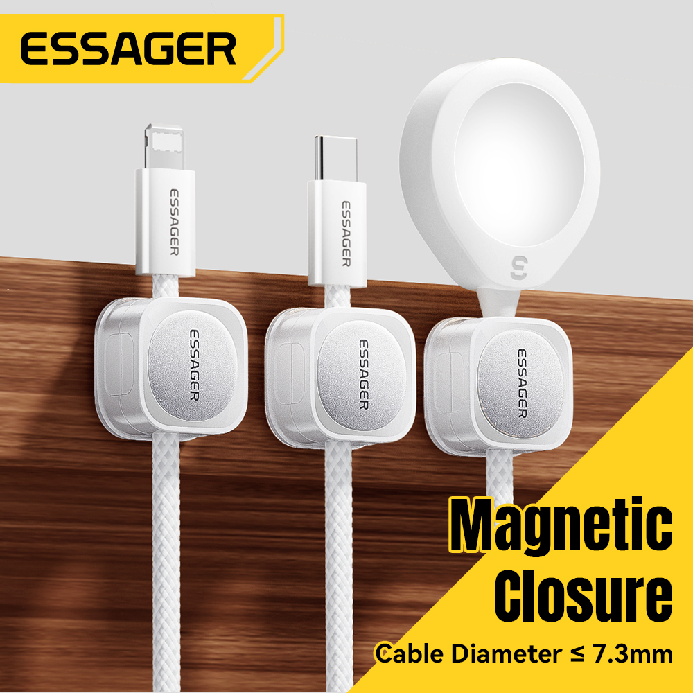 Desk Cable Clip - Essager Cable Organize 3/6 PCS Magnetic