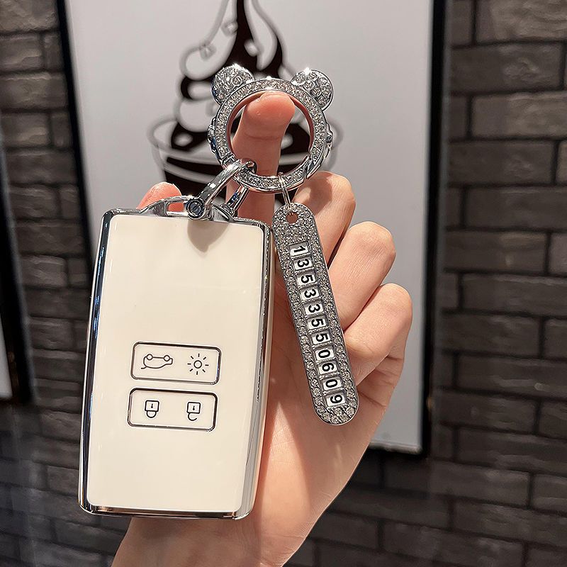 Tech Keychain Accessories - TPU Car Key Case for Renault