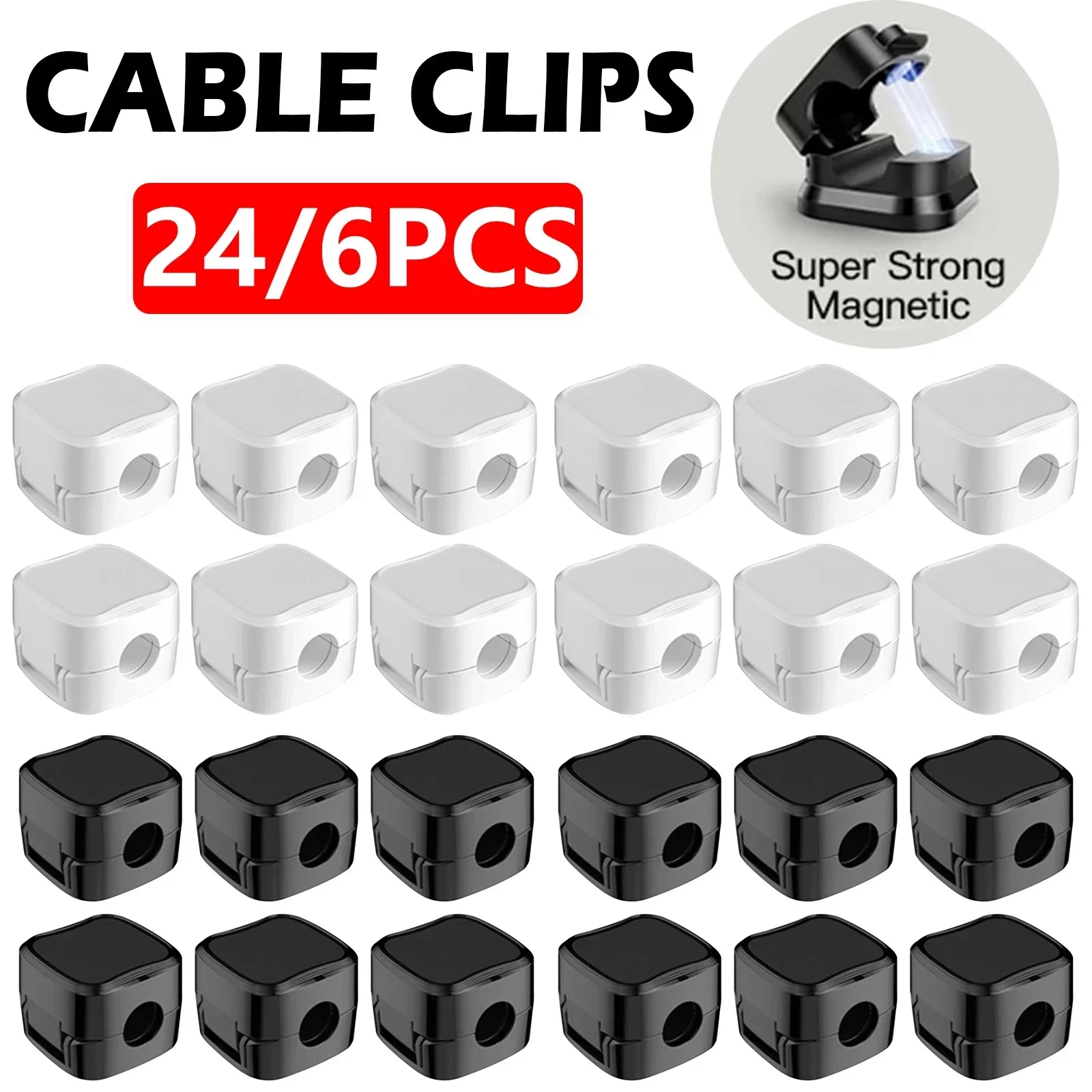 6/12/24PCS Magnetic Cable Orga - Desk Cable Clip review and price