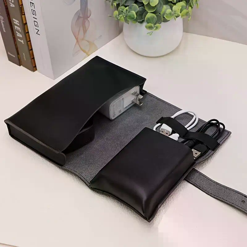 1pc PU Leather Multi-Compartme - Tech Accessories Travel Case review and price