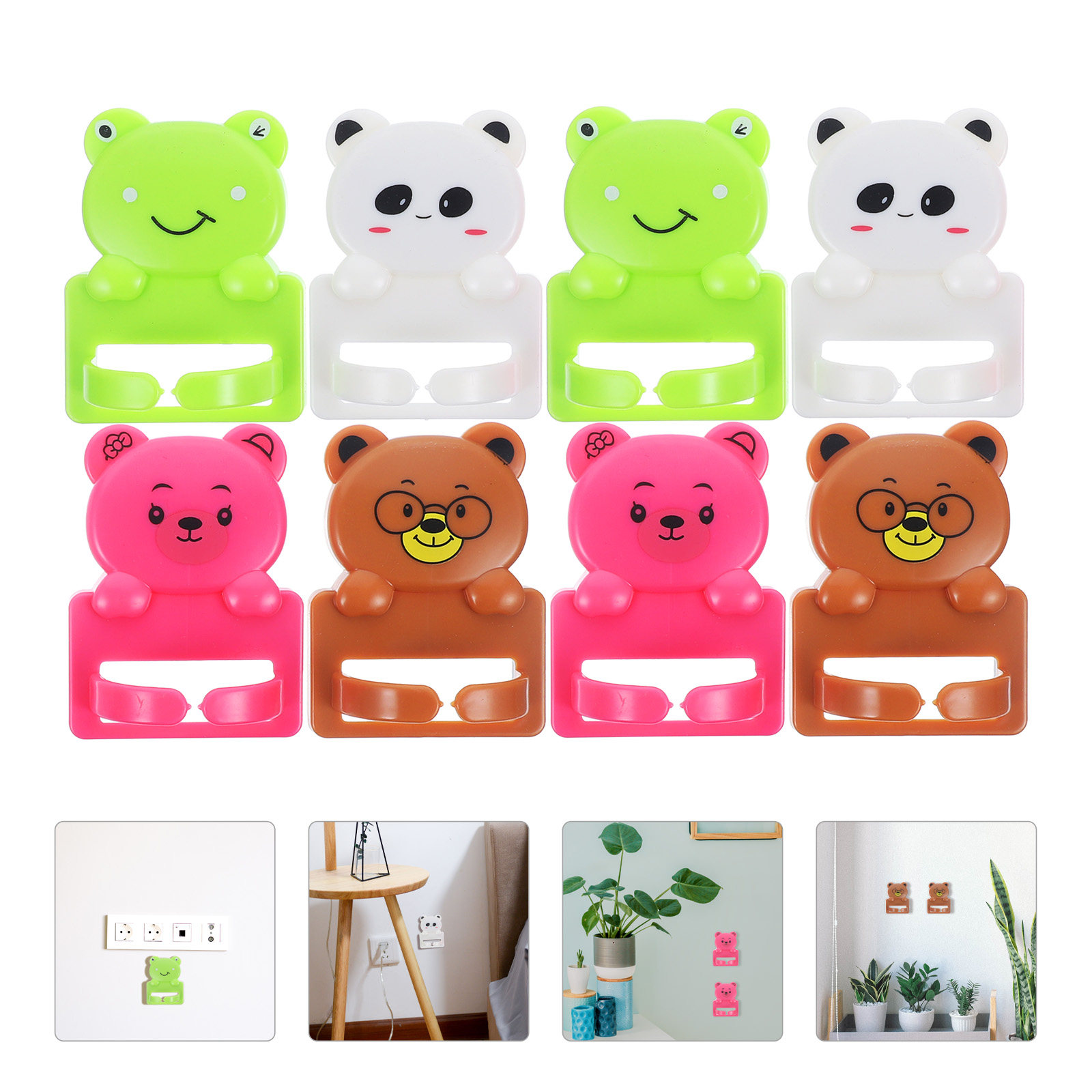 8 Pcs Cartoon Suction Cup Hook - Desk Cable Clip review and price