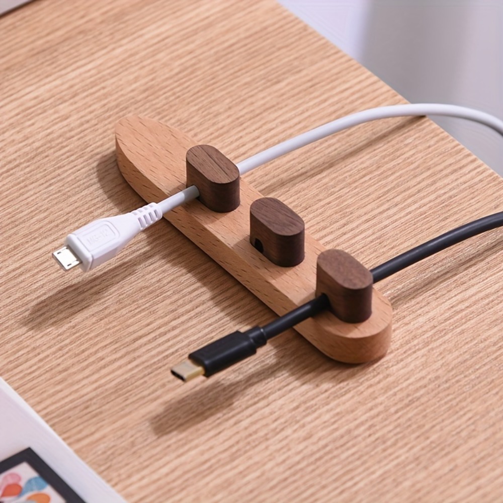 Wooden Cable Organizer Adhesiv - Desk Cable Clip review and price