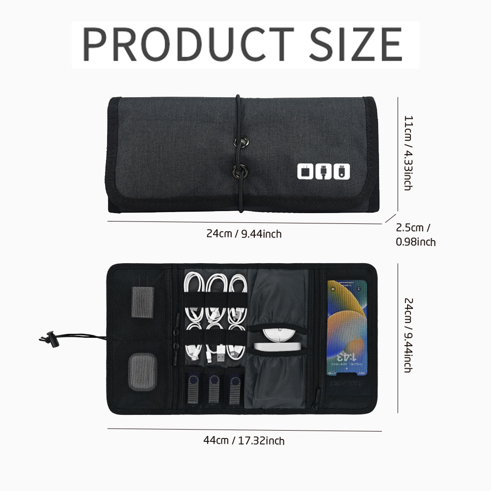 Tech Organizer Bag Cable Stora - Tech Accessories Travel Case review and price