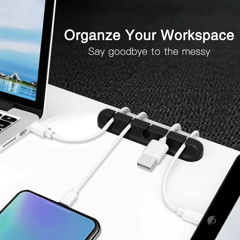 Silicone USB Cable Clip Winder - Desk Cable Clip review and price