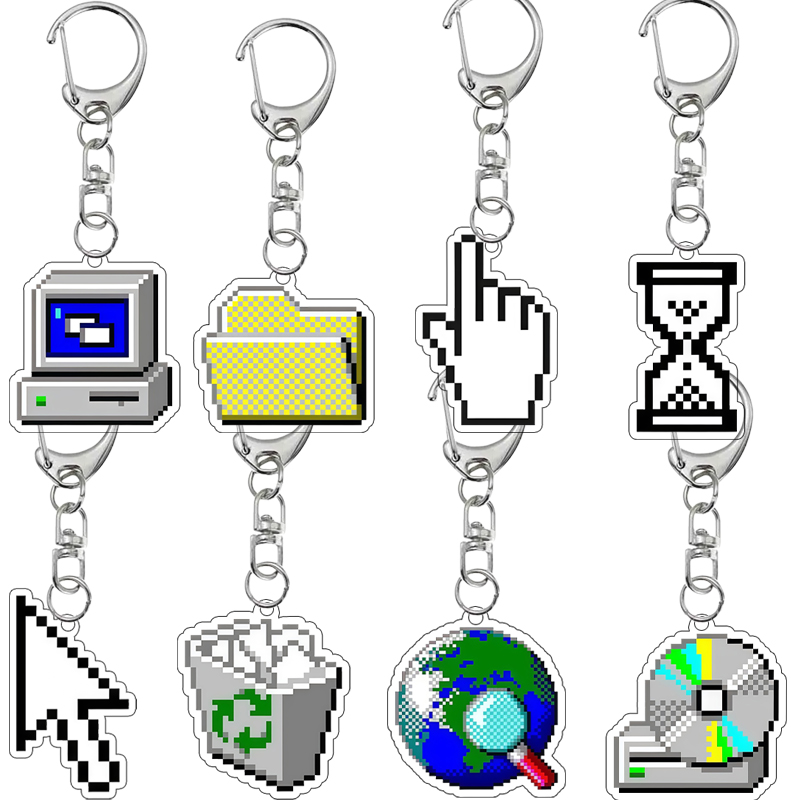 Creative Double-sided Print Re - Tech Keychain Accessories review and price