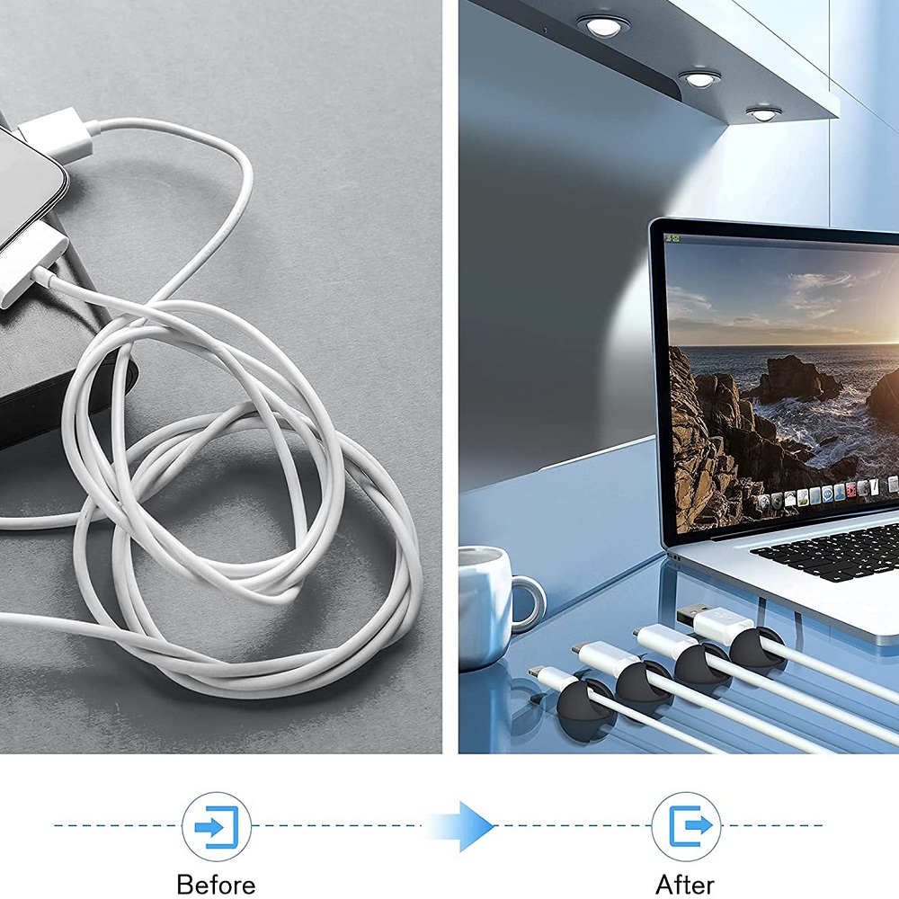 Cable Organizer Silicone Cable - Desk Cable Clip review and price