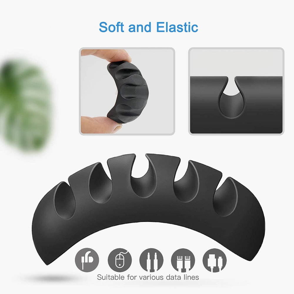 Cable Organizer Silicone Cable - Desk Cable Clip review and price