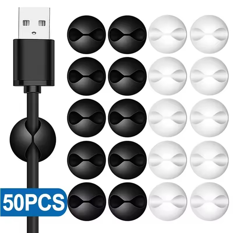 5/50Pcs Desktop Wall Cable Cli - Desk Cable Clip review and price