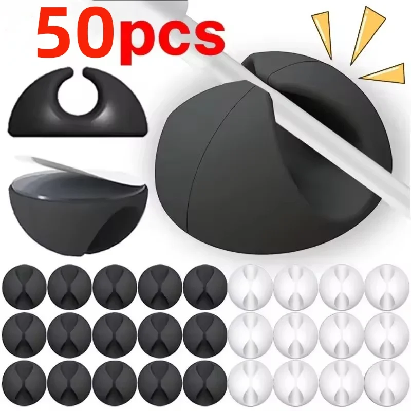 5/50Pcs Desktop Wall Cable Cli - Desk Cable Clip review and price